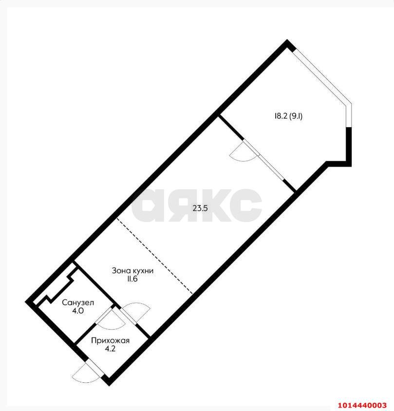 Фото №2: Апартаменты 61 м² - Краснодар, жилой комплекс Девелопмент Плаза, ул. имени 40-летия Победы, 33Г