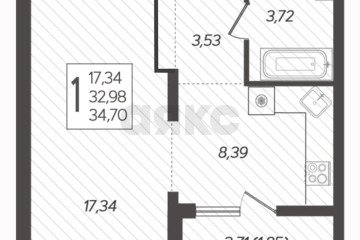 Фото №4: 1-комнатная квартира 36 м² - Краснодар, мкр. жилой комплекс Новелла, ул. Питерская, 40