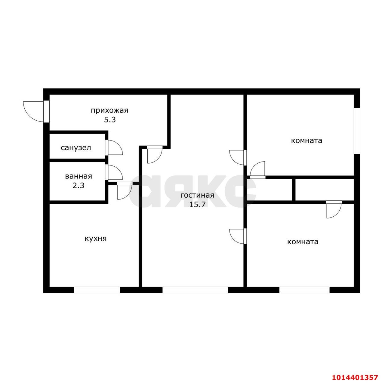 Фото №15: 3-комнатная квартира 51 м² - Краснодар, Комсомольский, ул. Симферопольская, 34