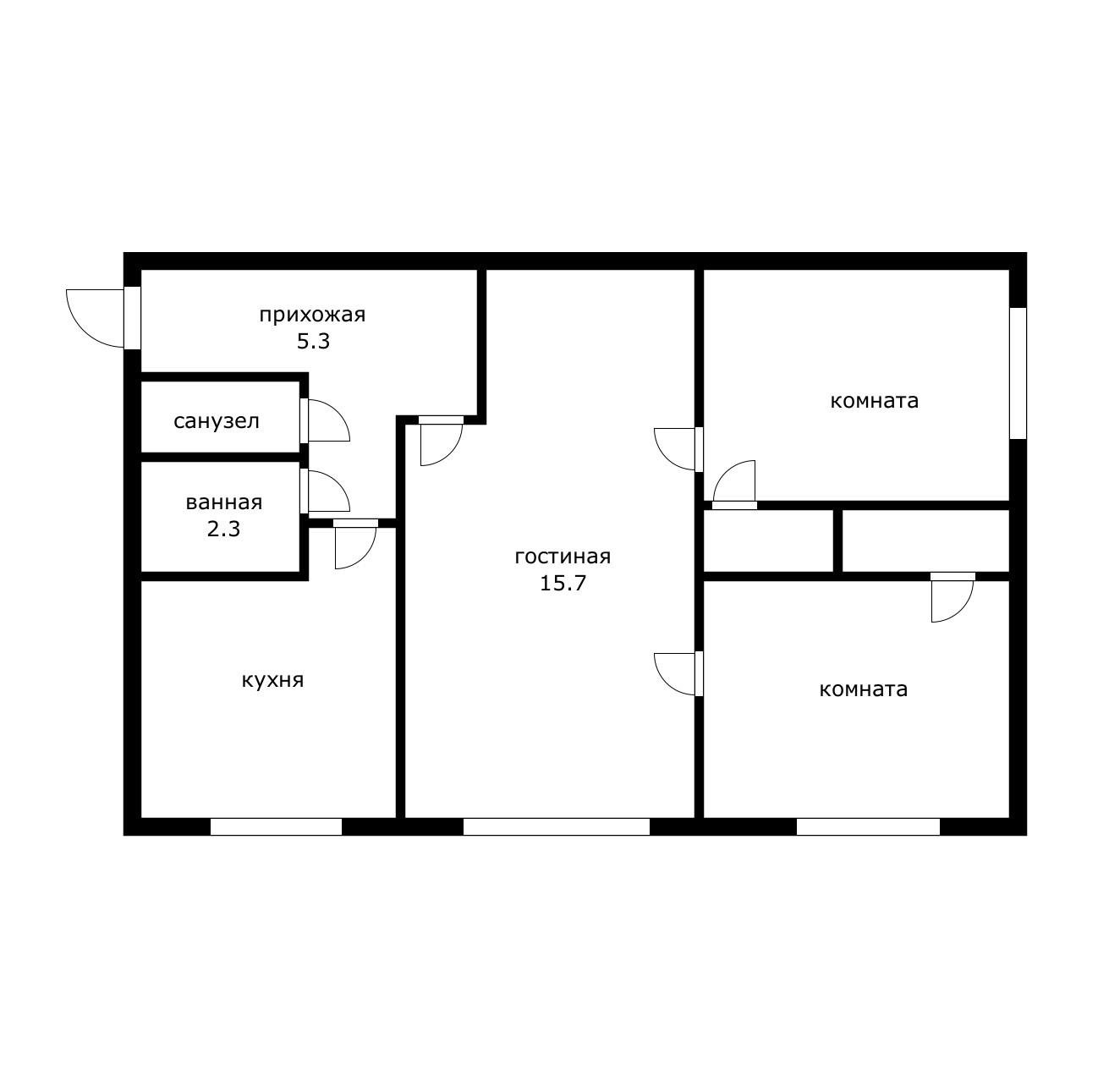 Фото №15: 3-комнатная квартира 51 м² - Краснодар, Карасунский внутригородской округ, мкр. Комсомольский, ул. Симферопольская, 34