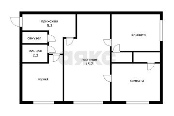 Фото №1: 3-комнатная квартира 51 м² - Краснодар, мкр. Комсомольский, ул. Симферопольская, 34