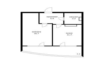 Фото №2: 1-комнатная квартира 37 м² - Краснодар, мкр. Солнечный, ул. Казбекская, 9