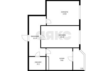 Фото №3: 2-комнатная квартира 57 м² - Краснодар, мкр. жилой комплекс Сказка Град, ул. имени В.Н. Мачуги, 166А