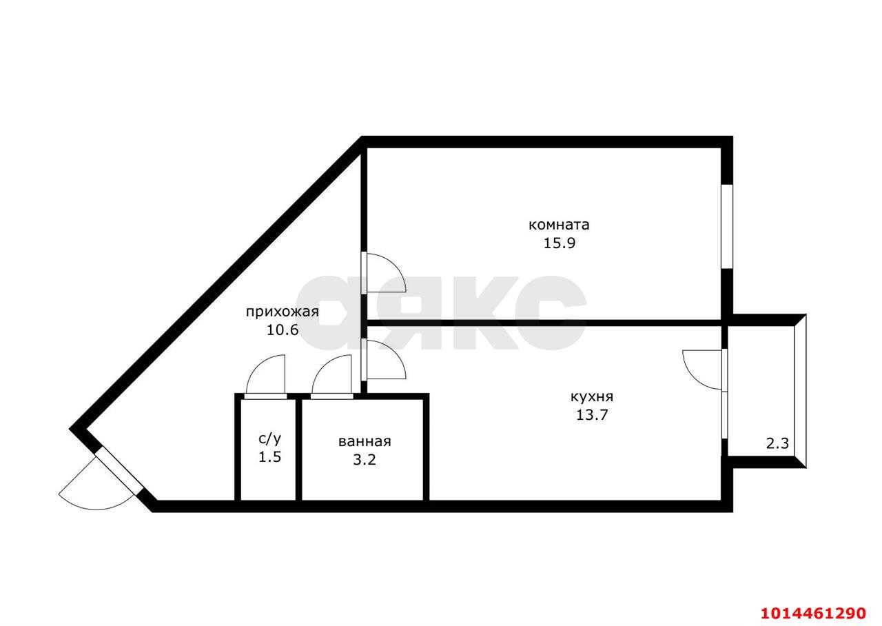 Фото №13: 1-комнатная квартира 47 м² - Краснодар, Калинино, пер. Ленинский, 6