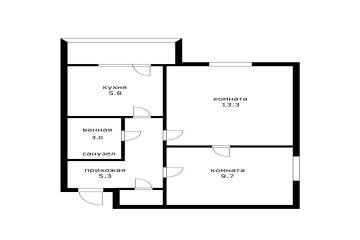 Фото №5: 2-комнатная квартира 38 м² - Краснодар, мкр. Фестивальный, ул. Гагарина, 73