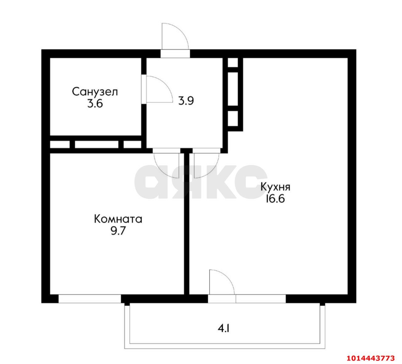 Фото №28: 1-комнатная квартира 38 м² - Краснодар, Фестивальный, ул. Круговая, 4/1
