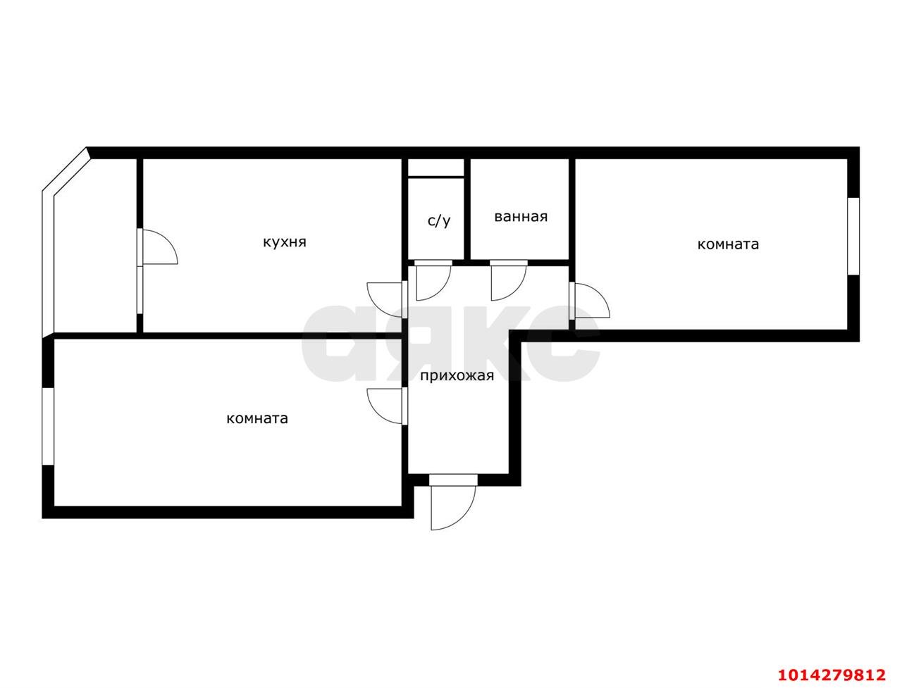 Фото №4: 2-комнатная квартира 60 м² - Краснодар, Панорама, ул. Восточно-Кругликовская, 22