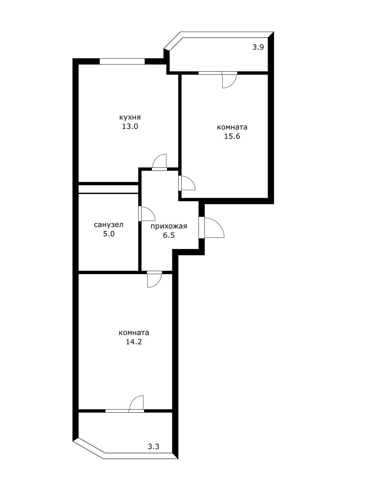 Фото №14: 2-комнатная квартира 61 м² - Краснодар, Прикубанский внутригородской округ, Панорама, мкр. жилой комплекс Керченский, ул. им. Героя Сарабеева В.И., 5к1