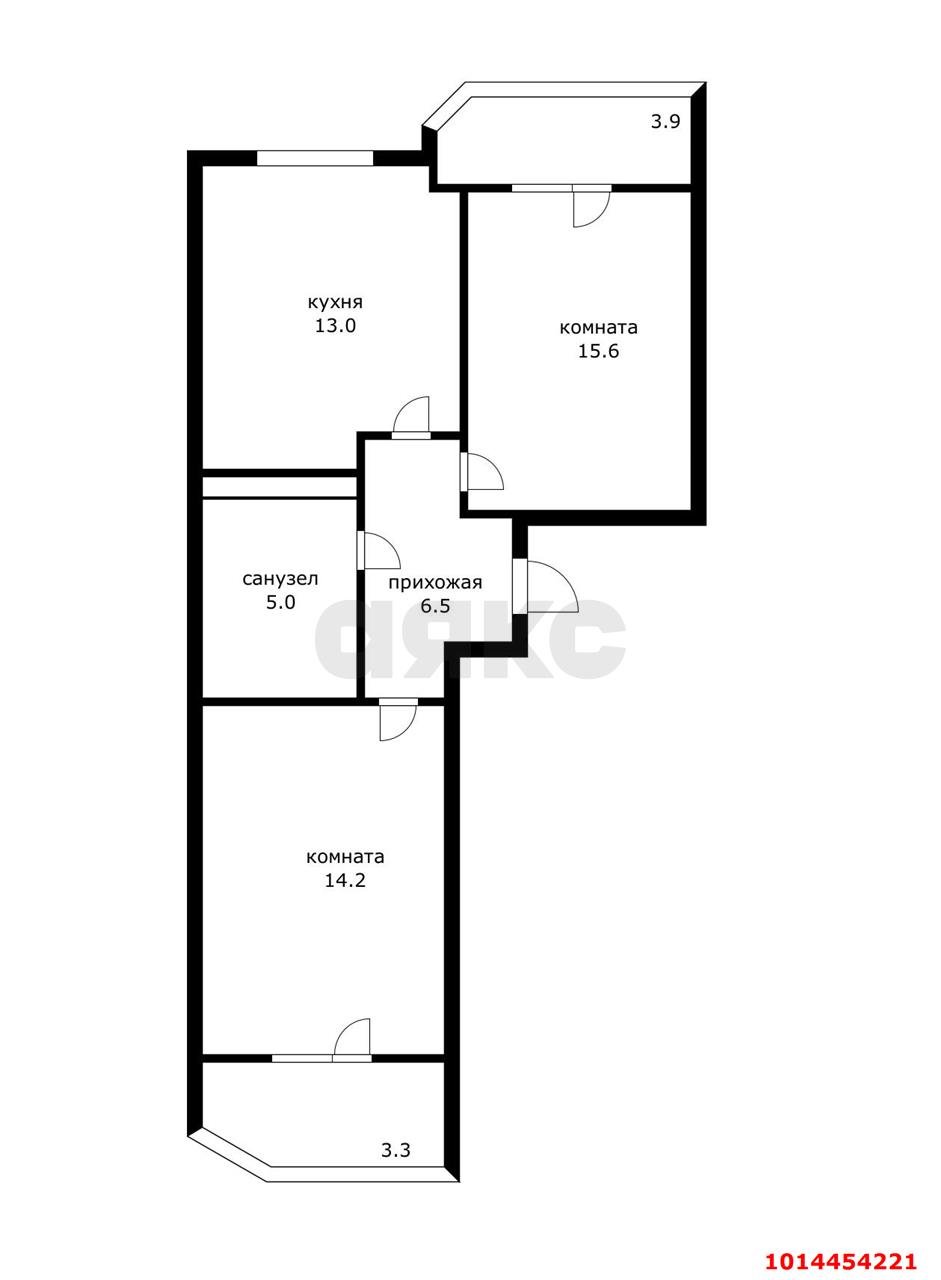 Фото №14: 2-комнатная квартира 61 м² - Краснодар, жилой комплекс Керченский, ул. им. Героя Сарабеева В.И., 5к1