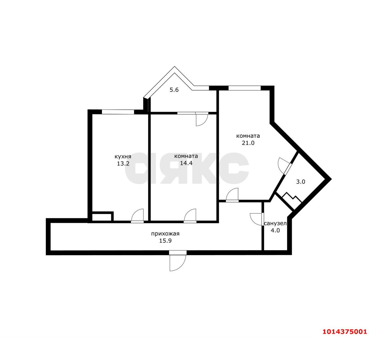 Фото №1: 2-комнатная квартира 80 м² - Краснодар, 2-я Площадка, ул. Ветеранов, 85к5