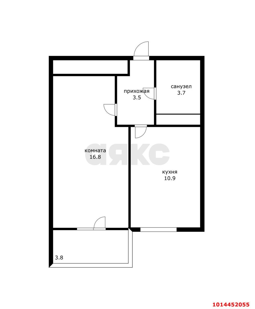 Фото №20: 1-комнатная квартира 37 м² - Краснодар, жилой комплекс Мечта, ул. им. Героя Яцкова И.В., 1/10