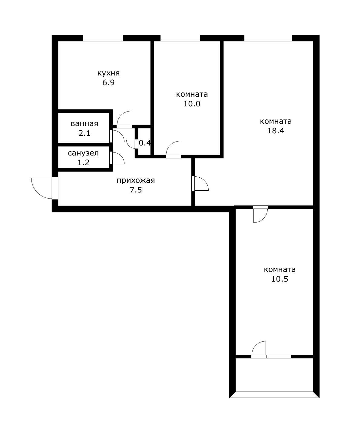 Фото №11: 3-комнатная квартира 60 м² - Краснодар, Прикубанский внутригородской округ, мкр. Фестивальный, ул. имени Тургенева, 149