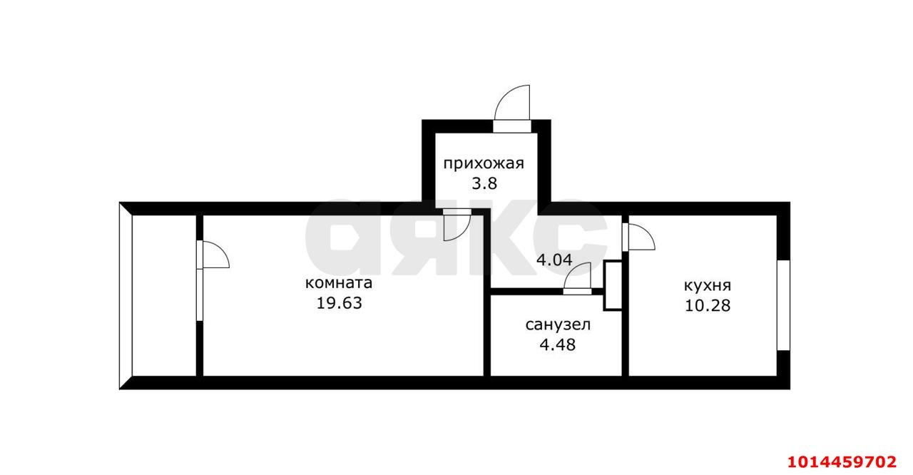 Фото №6: 1-комнатная квартира 46 м² - Краснодар, Фестивальный, ул. Атарбекова, 1/2