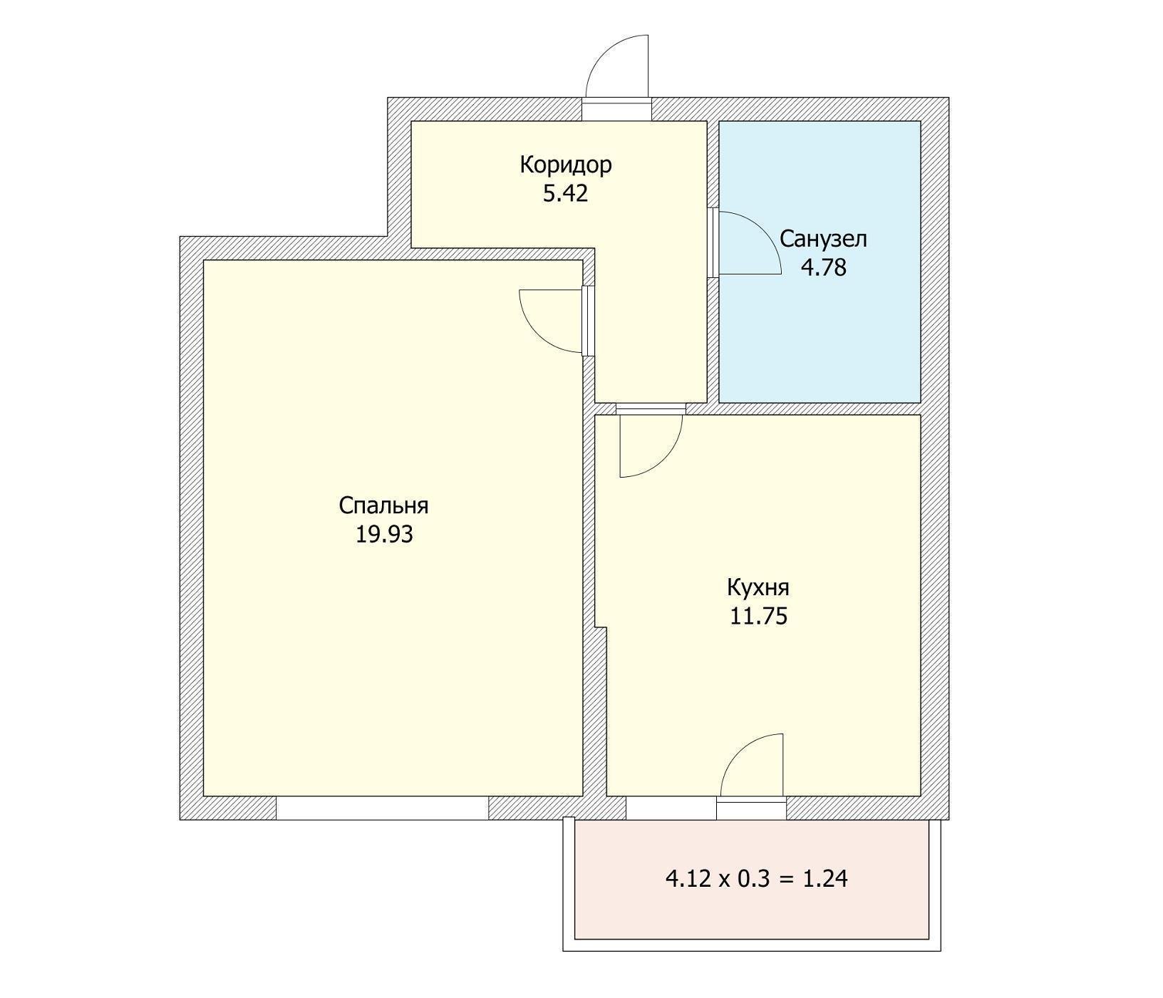 Фото №6: 1-комнатная квартира 46 м² - Краснодар, Прикубанский внутригородской округ, Авиагородок, мкр. ЖК На Стахановской, ул. Стахановская, 1кП
