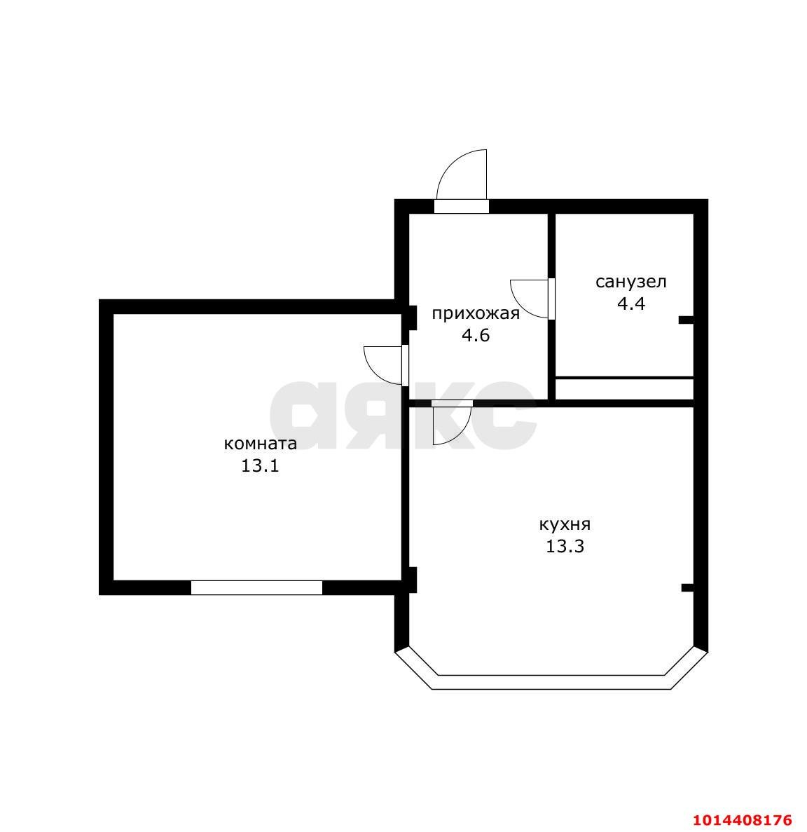 Фото №12: 1-комнатная квартира 35 м² - Яблоновский, ул. Космическая, 88/2к4