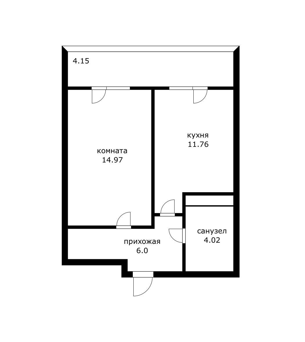 Фото №15: 1-комнатная квартира 40 м² - Знаменский, Карасунский внутригородской округ, мкр. Родные Просторы, ул. Природная, 10Б