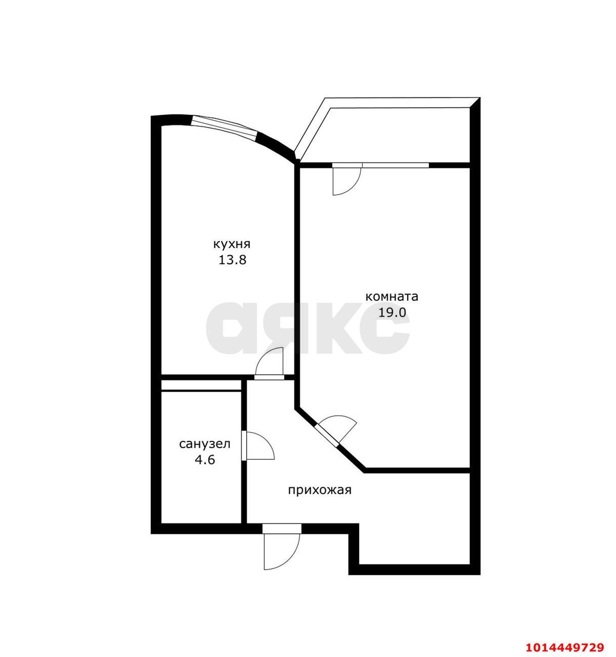 Фото №6: 1-комнатная квартира 47 м² - Краснодар, жилой комплекс Речной Бриз, ул. Парусная, 10к1