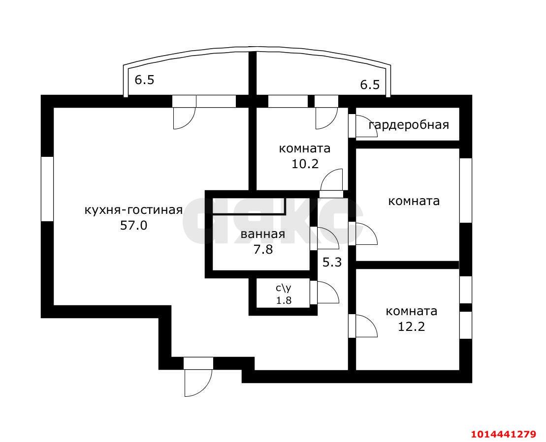 Фото №5: 3-комнатная квартира 114 м² - Краснодар, Прикубанский внутригородской округ, ул. Ивана Рослого, 2/1