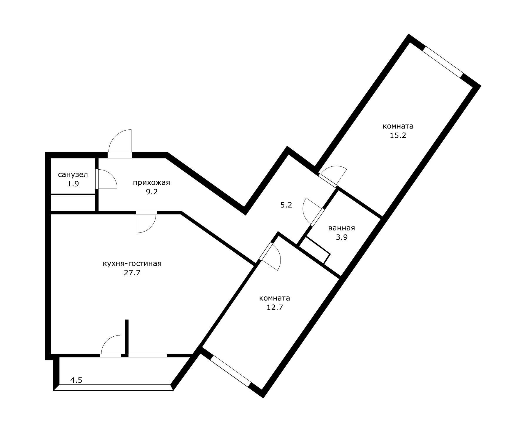 Фото №19: 3-комнатная квартира 80 м² - Краснодар, Прикубанский внутригородской округ, Краевая Клиническая Больница, мкр. жилой комплекс Свобода, ул. Домбайская, 55к4