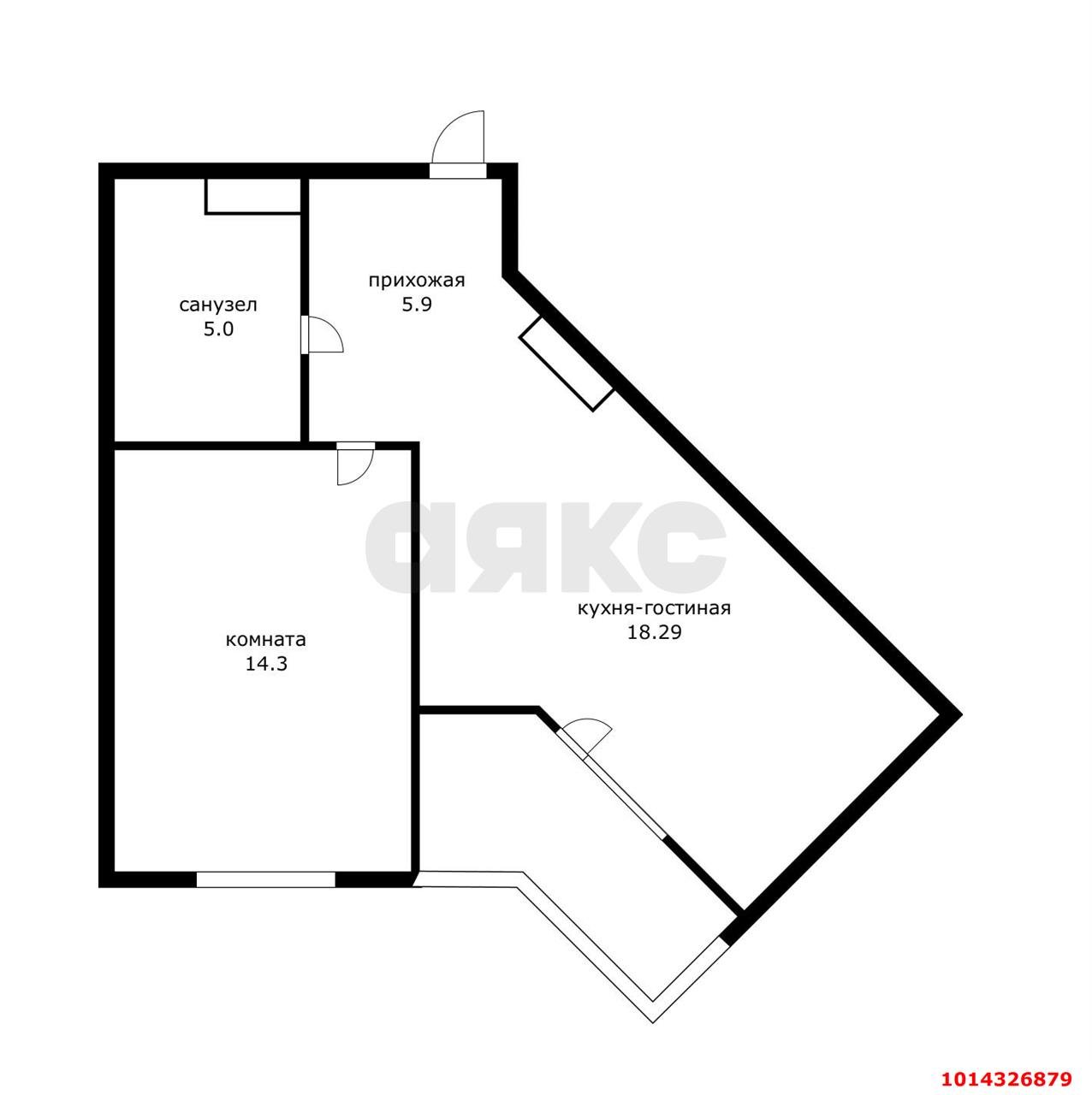 Фото №5: 1-комнатная квартира 44 м² - Краснодар, 2-я Площадка, ул. Ветеранов, 85к5