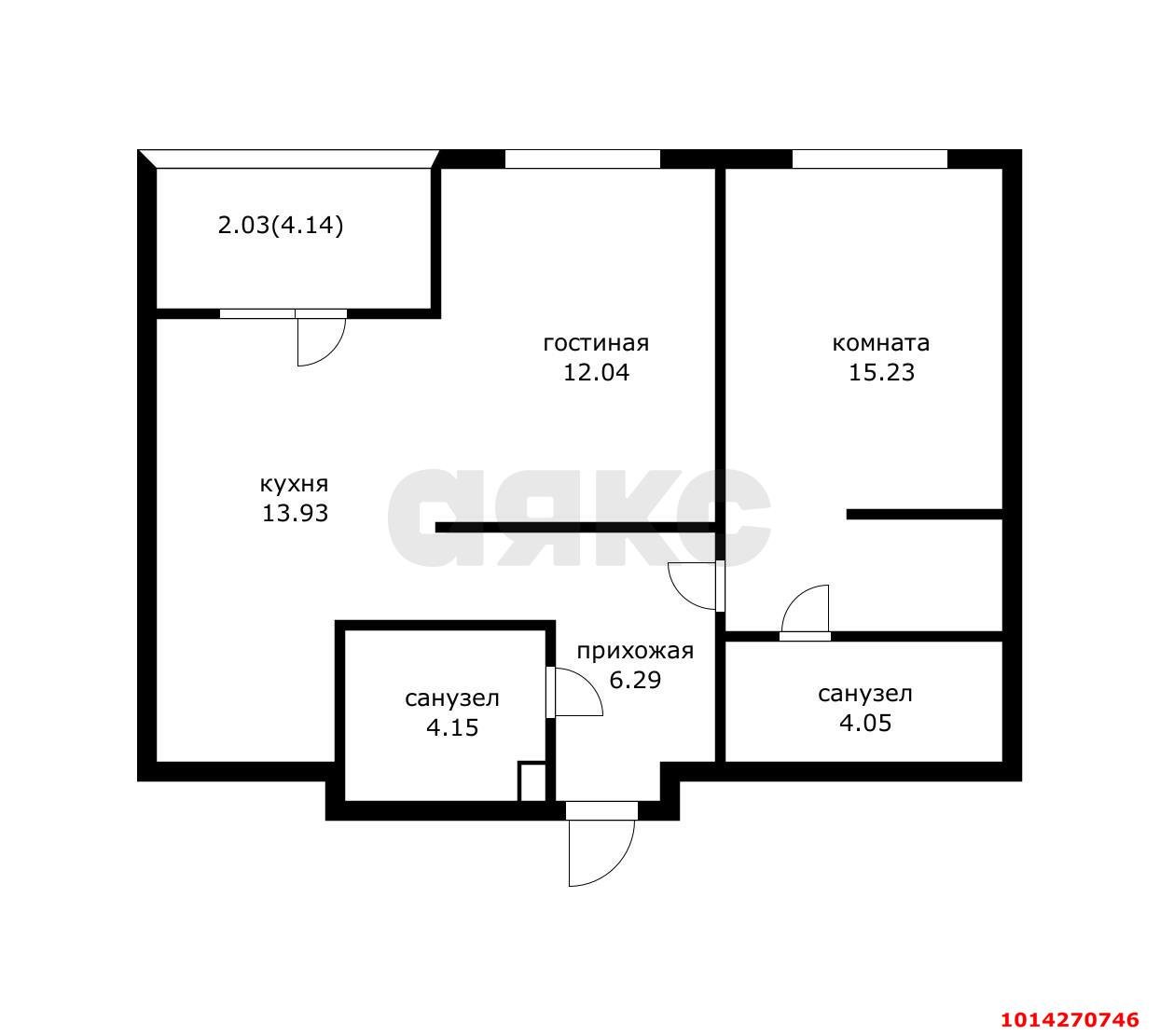 Фото №15: 2-комнатная квартира 60 м² - Краснодар, жилой квартал Патрики, 