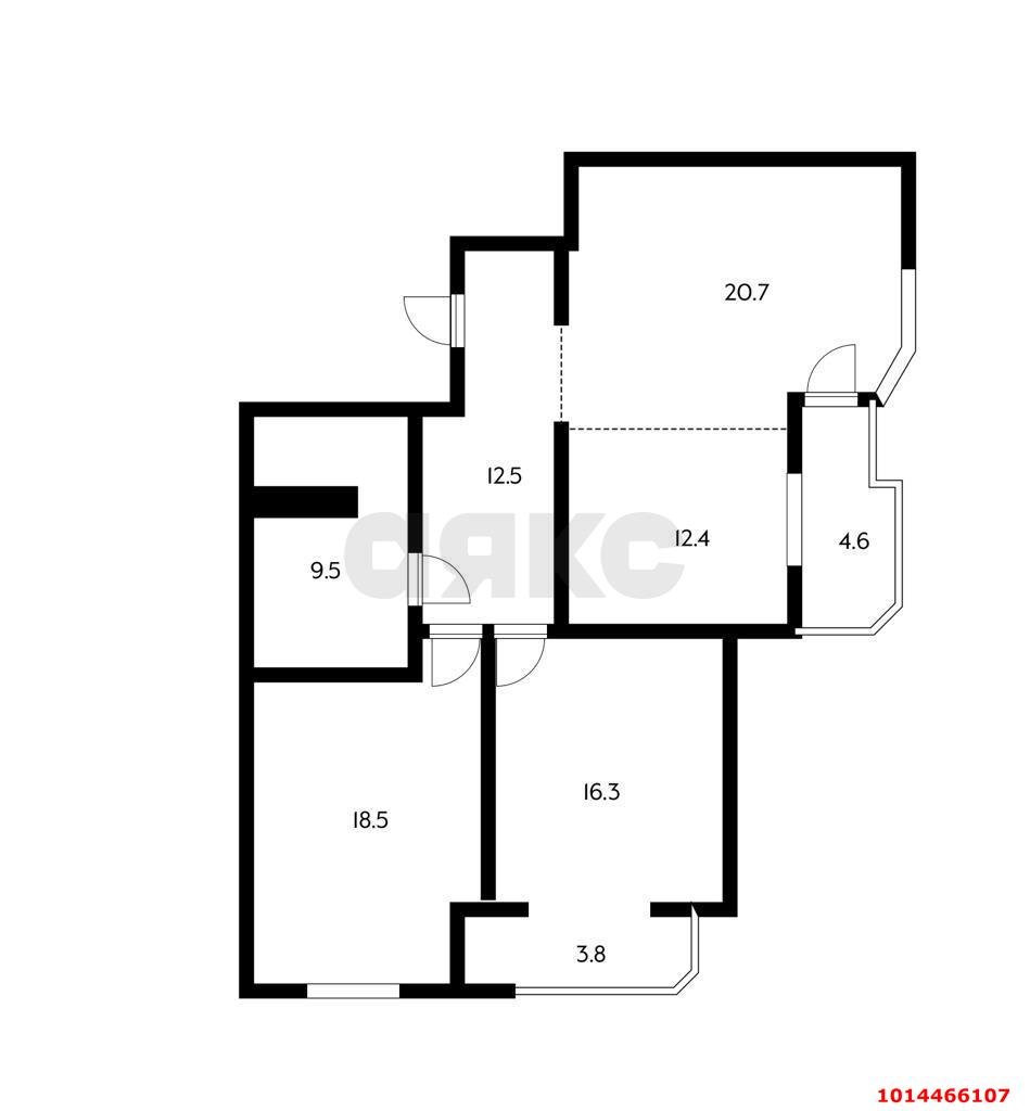 Фото №15: 3-комнатная квартира 98 м² - Краснодар, Солнечный, ул. Казбекская