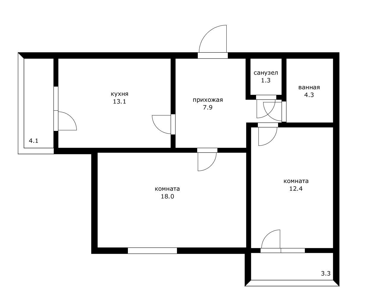Фото №11: 2-комнатная квартира 57 м² - Краснодар, Прикубанский внутригородской округ, мкр. жилой комплекс Бауинвест, ул. Героев-Разведчиков, 11/3