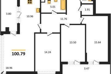 Фото №1: 3-комнатная квартира 100 м² - Знаменский, мкр. Родные Просторы, 