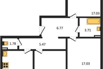 Фото №1: 3-комнатная квартира 83 м² - Краснодар, мкр. жилой комплекс Квартал № 6, ул. Генерал-лейтенанта Александра Сапрунова, 37