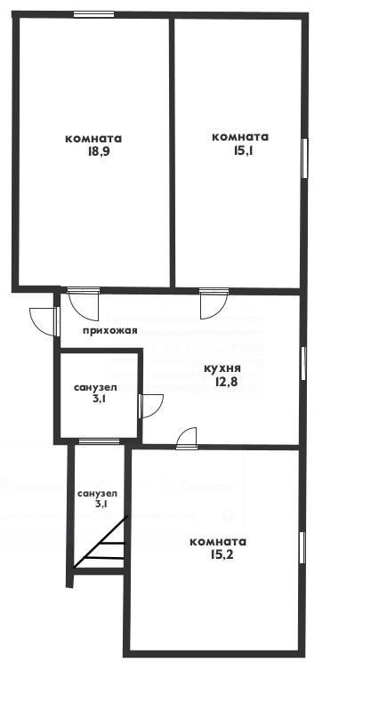 Фото №18: 3-комнатная квартира 68 м² - Геленджик, ул. Чернышевского, 35