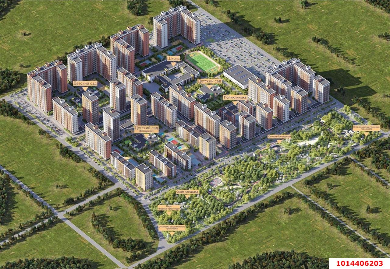 Фото №11: Студия 28 м² - Знаменский, Родные Просторы, ул. Природная, 10Бк24