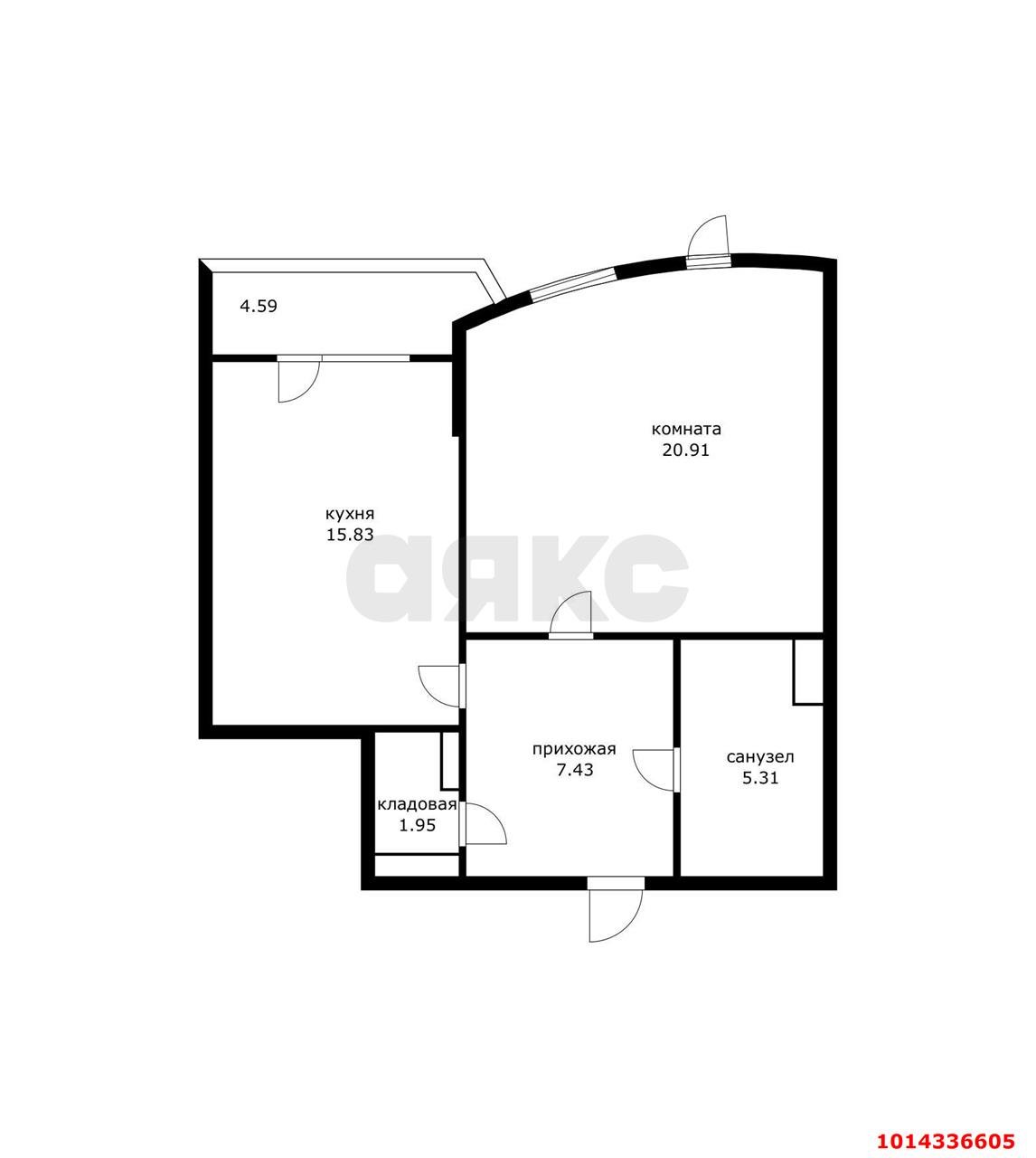 Фото №12: 1-комнатная квартира 60 м² - Краснодар, Центральный, ул. Постовая, 29