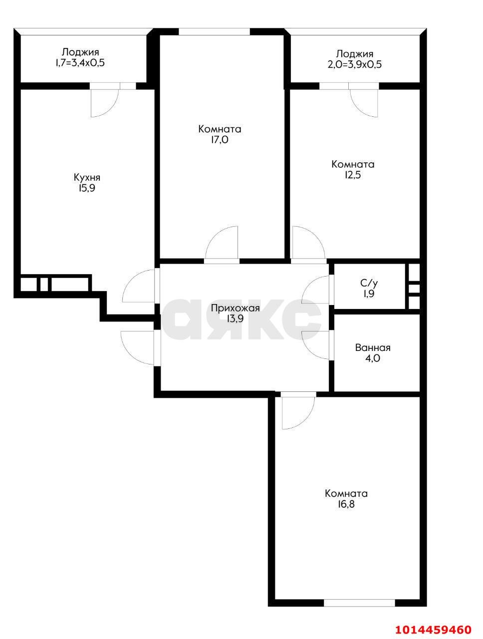Фото №18: 3-комнатная квартира 90 м² - Краснодар, Достояние, ул. Григория Булгакова, 10