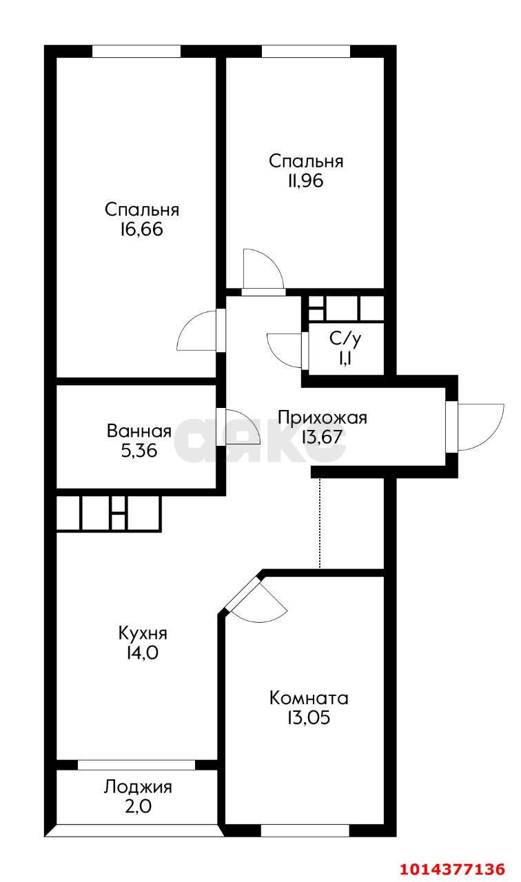 Фото №11: 3-комнатная квартира 79 м² - Краснодар, Камвольно-суконный Комбинат, ул. Магистральная, 11