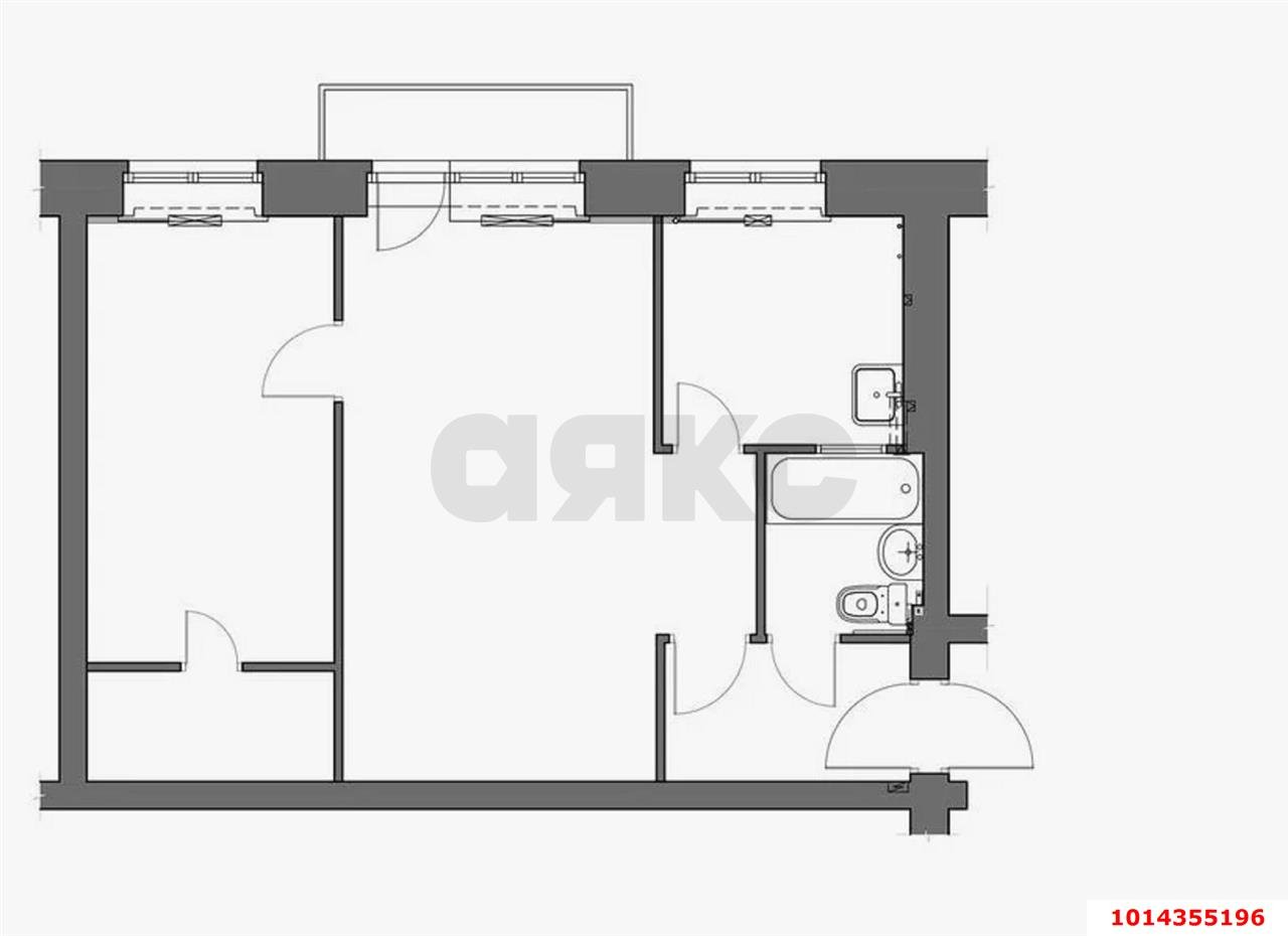 Фото №4: 2-комнатная квартира 45 м² - Краснодар, Западный внутригородской округ, ул. Брянская, 2А