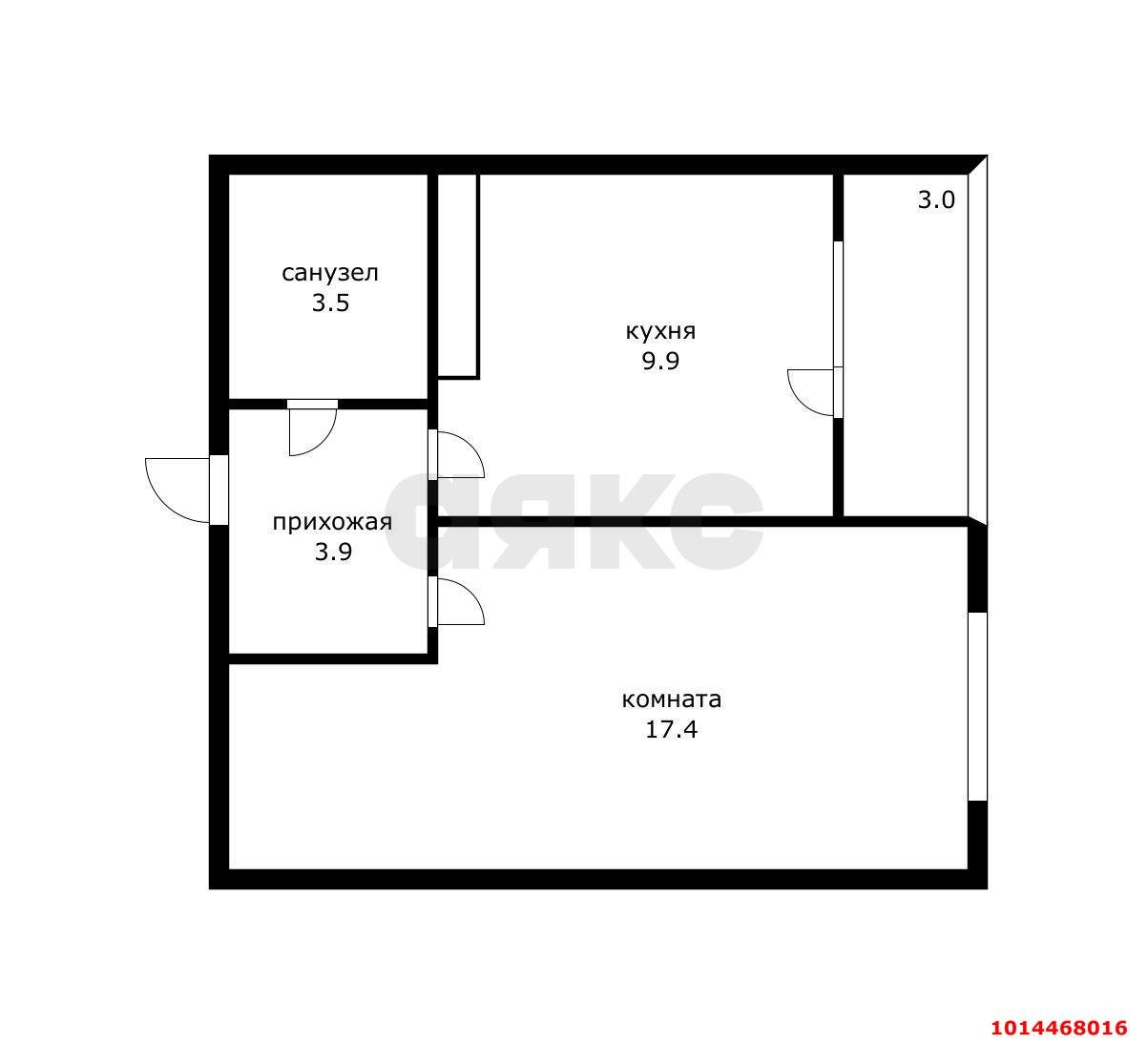 Фото №14: 1-комнатная квартира 34 м² - Краснодар, Парк Победы, ул. Героя Пешкова, 14к3