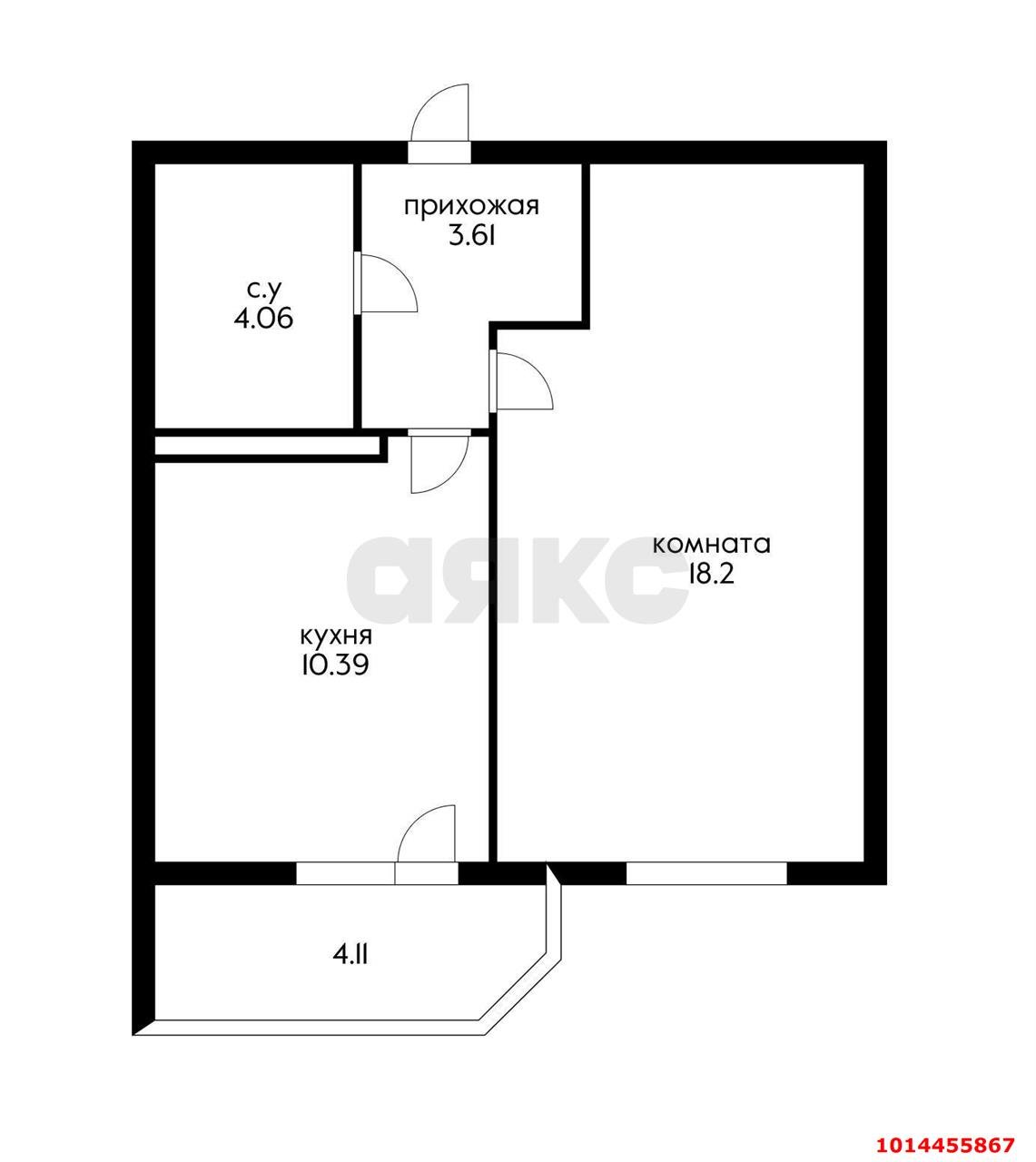 Фото №4: 1-комнатная квартира 40 м² - Краснодар, жилой комплекс Квартал № 6, ул. Генерал-лейтенанта Александра Сапрунова, 37