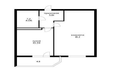 Фото №4: 1-комнатная квартира 40 м² - Краснодар, мкр. жилой комплекс Квартал № 6, ул. Генерал-лейтенанта Александра Сапрунова, 37