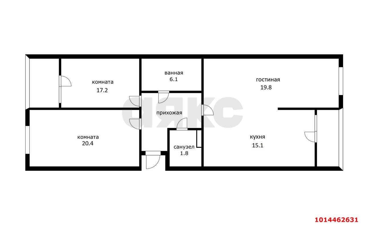 Фото №8: 3-комнатная квартира 94 м² - Краснодар, жилой комплекс Сказка Град, ул. имени В.Н. Мачуги, 166Ак1