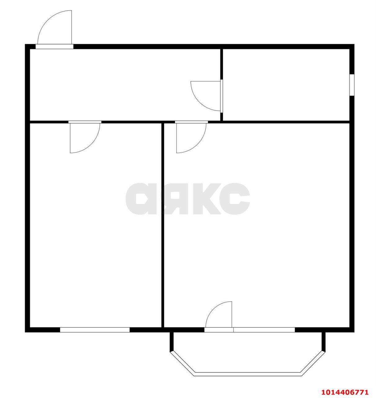 Фото №3: 1-комнатная квартира 45 м² - Яблоновский, жилой комплекс Гагарина-2, ул. Гагарина, 155/1Б