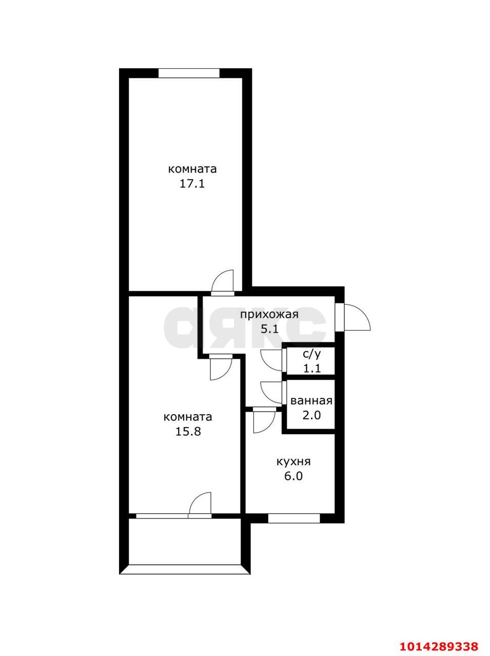 Фото №7: 2-комнатная квартира 47 м² - Краснодар, Черёмушки, ул. Бургасская, 2