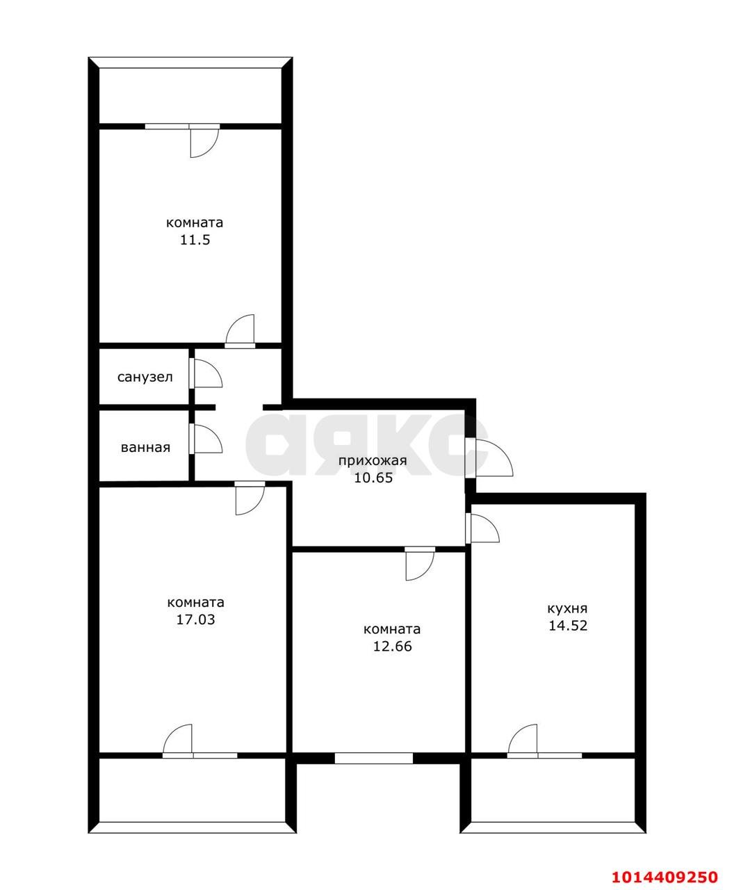Фото №15: 3-комнатная квартира 72 м² - Краснодар, Юбилейный, ул. Рождественская набережная, 29