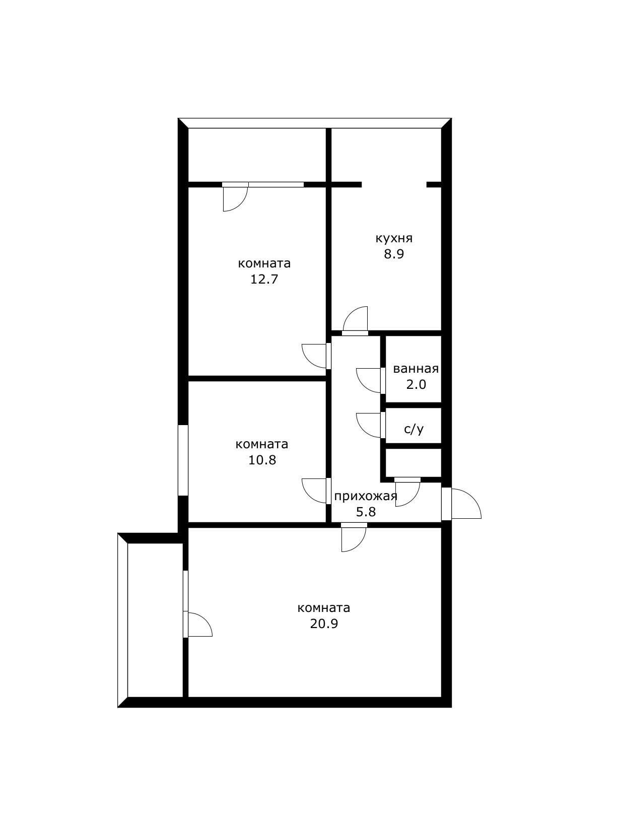 Фото №20: 3-комнатная квартира 62 м² - Краснодар, мкр. Западный внутригородской округ, ул. Красная, 43