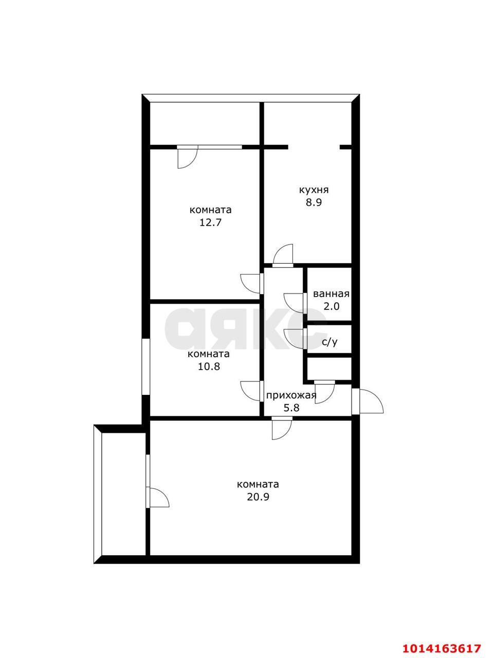 Фото №20: 3-комнатная квартира 62 м² - Краснодар, Западный внутригородской округ, ул. Красная, 43
