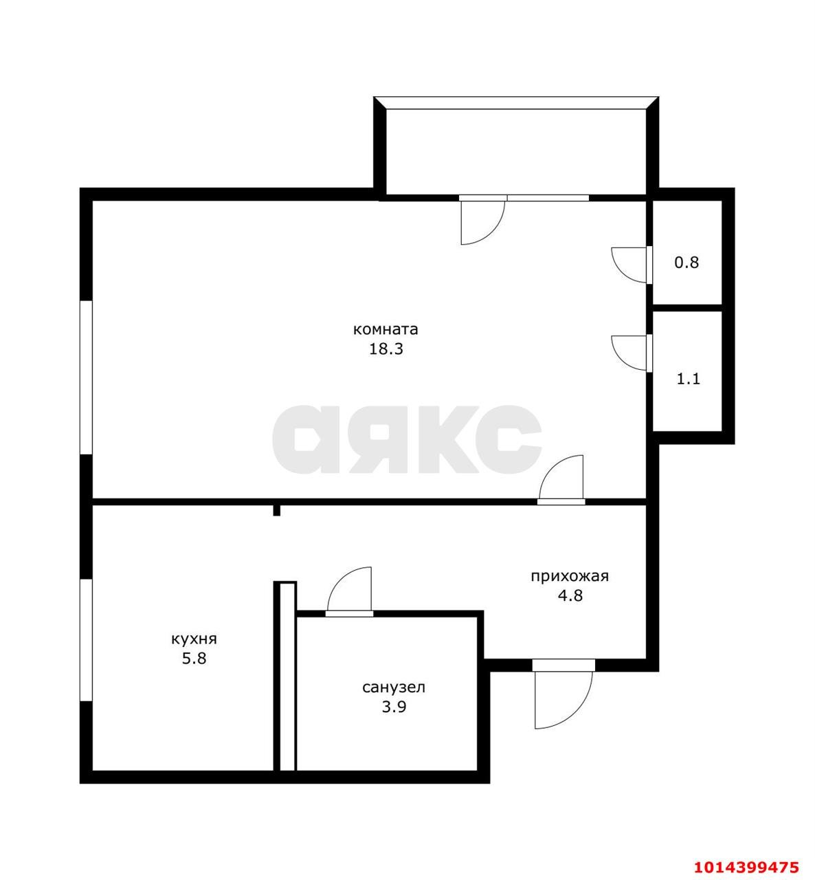 Фото №7: 1-комнатная квартира 38 м² - Краснодар, Центральный, ул. Промышленная, 21/2
