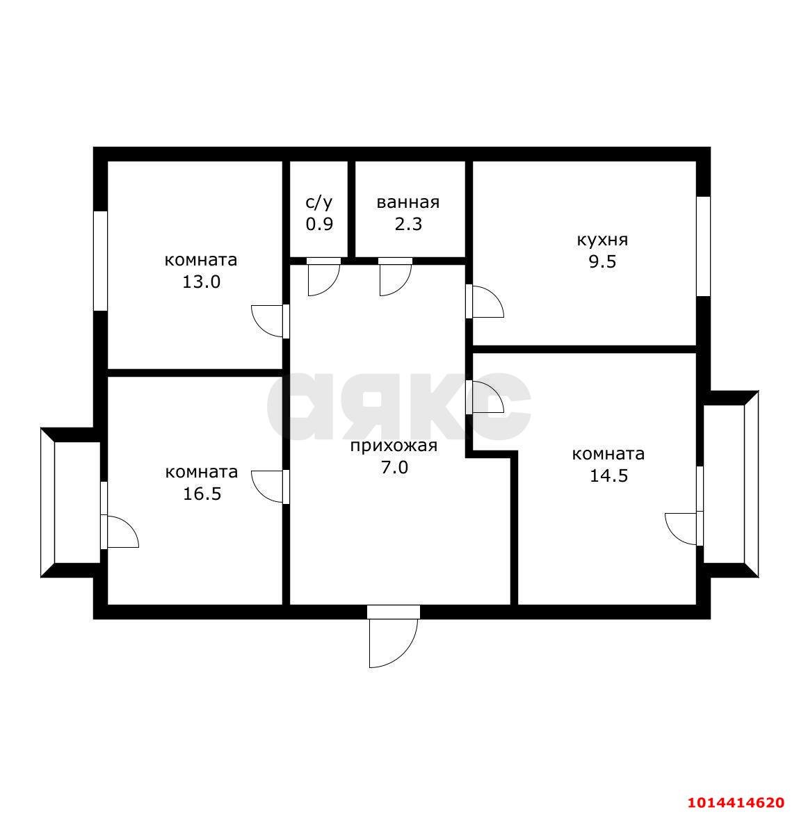 Фото №19: 3-комнатная квартира 69 м² - Краснодар, Авиагородок, ул. имени Дзержинского, 133