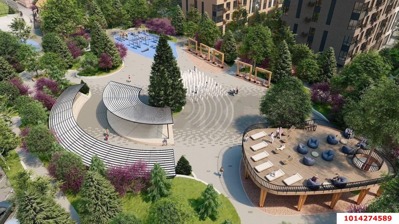 Фото №3: 1-комнатная квартира 38 м² - Краснодар, жилой комплекс Зелёная Территория, ул. имени Генерала Брусилова, 5лит1.1