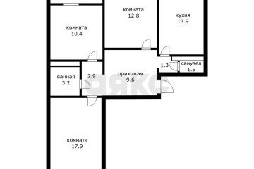 Фото №1: 3-комнатная квартира 84 м² - Краснодар, мкр. Московский, ул. Карякина, 17
