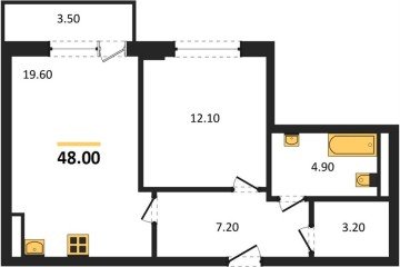 Фото №1: 1-комнатная квартира 47 м² - Краснодар, мкр. жилой комплекс Нeo-квартал Красная Площадь, ул. им. Мурата Ахеджака, 12к10