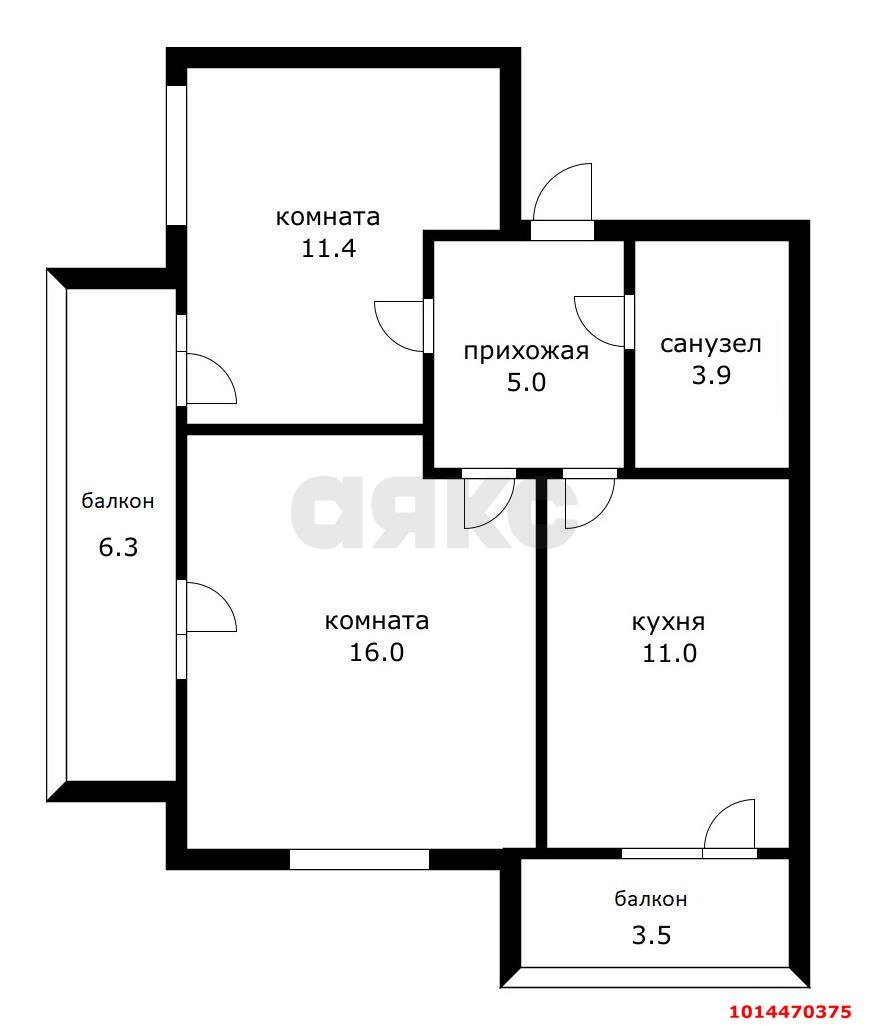 Фото №2: 2-комнатная квартира 57 м² - Краснодар, жилой комплекс Рассвет, ул. Гидростроителей, 67